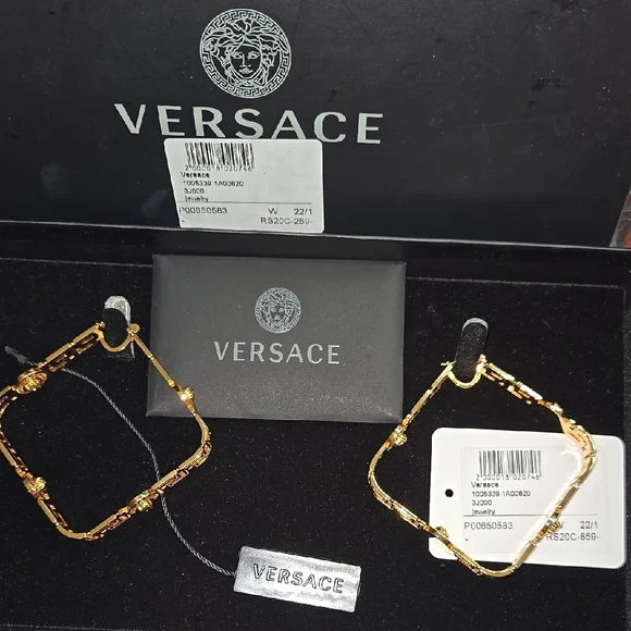 Versace Gold Earrings - Picture 2 of 5